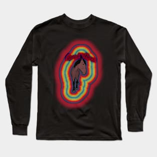 Good vibes with a trippy horse Long Sleeve T-Shirt